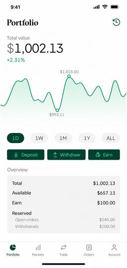 Vorschau der Bitstamp App