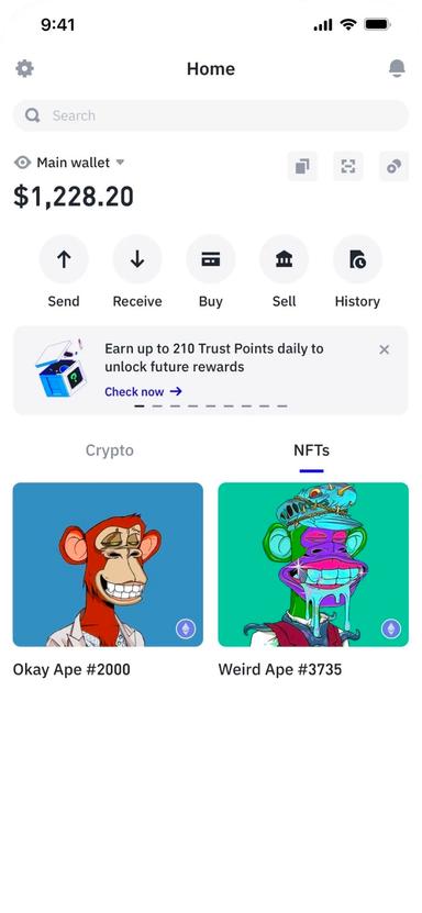 Vorschau der Trust Wallet App