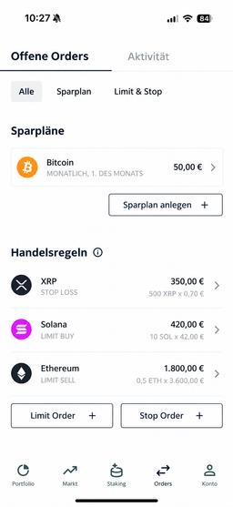 Krypto in der Bison App kaufen