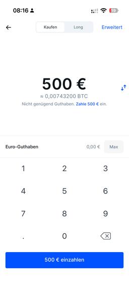 Screenshot Krypto kaufen