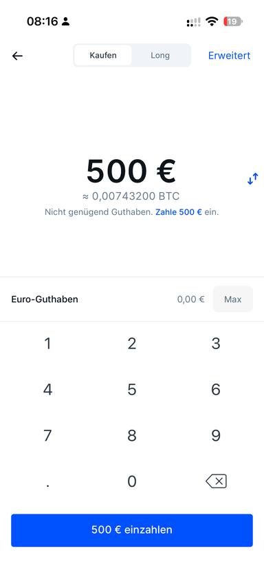 Screenshot Krypto kaufen