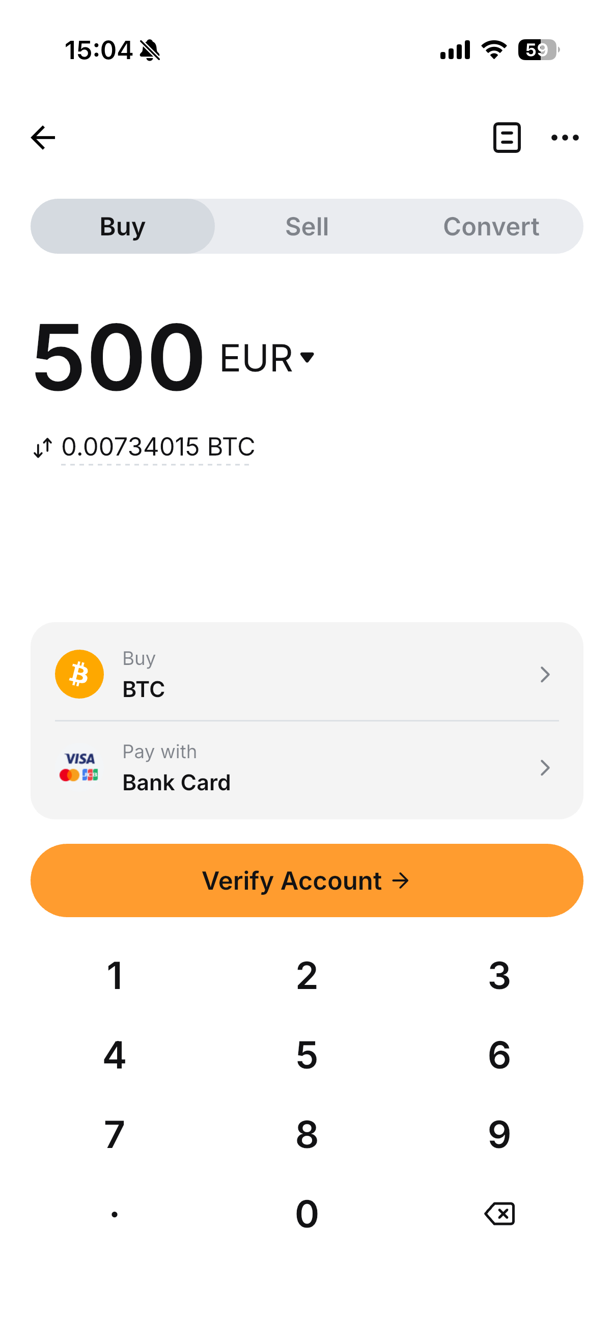 Krypto in der Bybit App kaufen