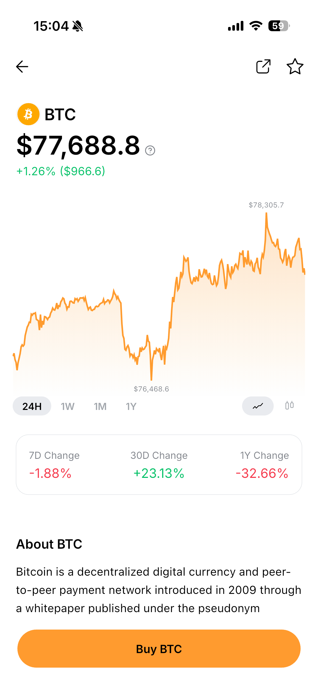 Portfolio in der Bybit App