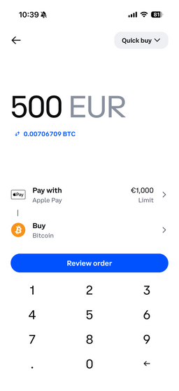 Screenshot Krypto kaufen