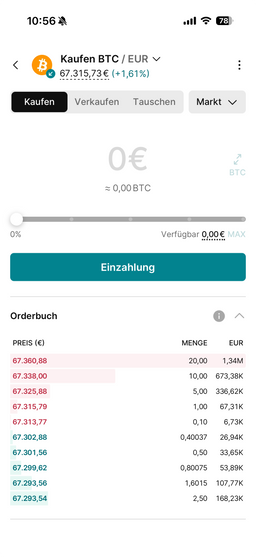 Screenshot Krypto kaufen