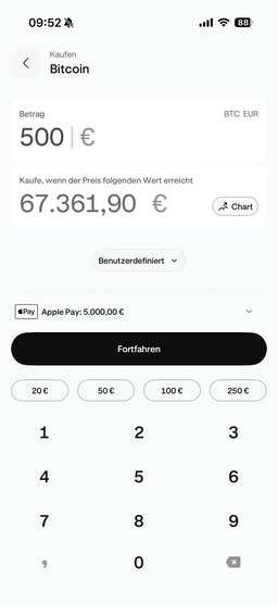Screenshot Krypto kaufen