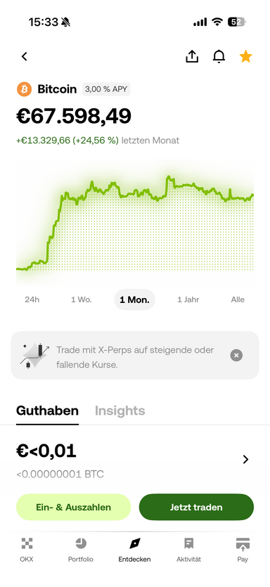 Screenshot Kurse verfolgen